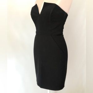 Strapless plunge mini dress tailored size small dress cocktail back zipper